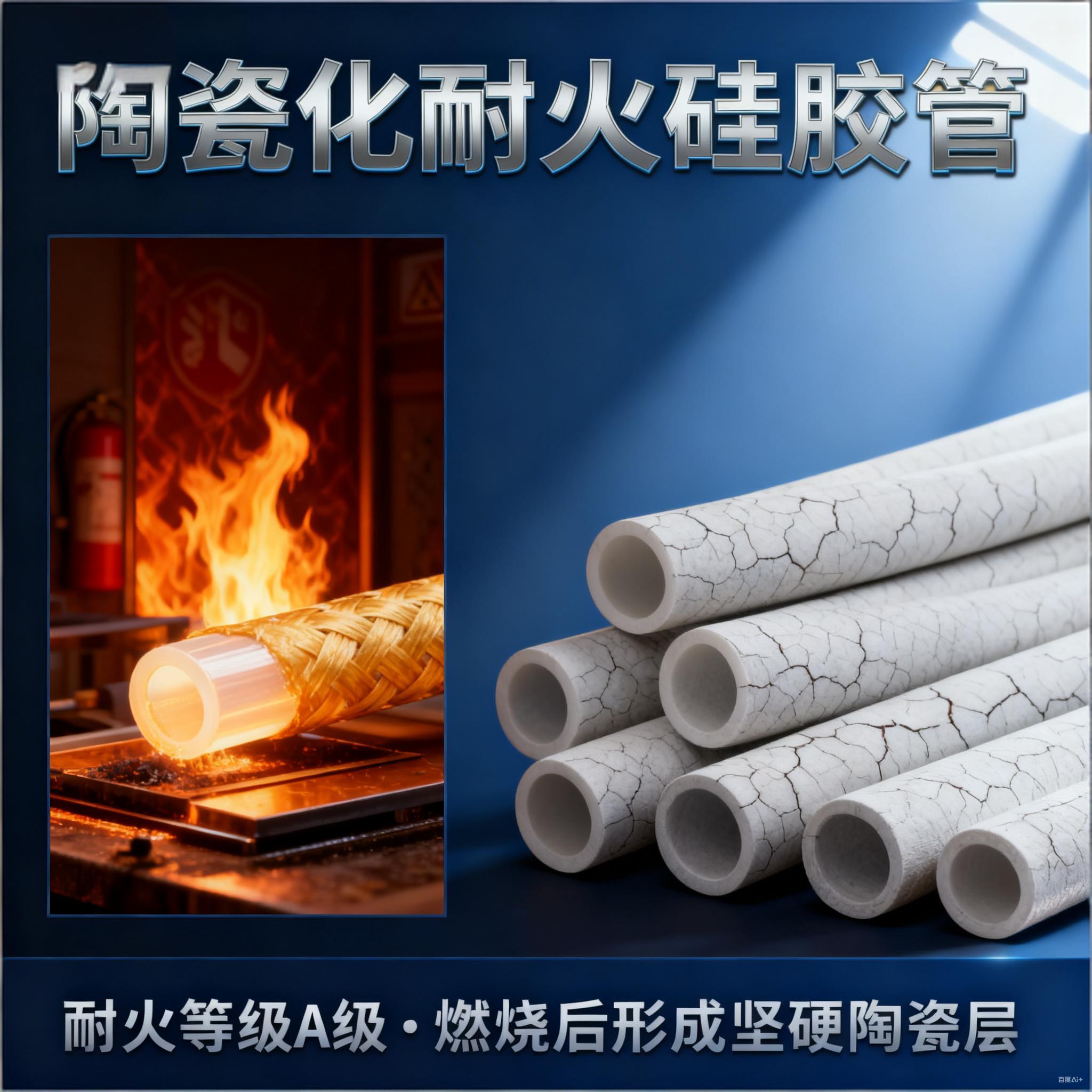 陶瓷化耐火硅胶管