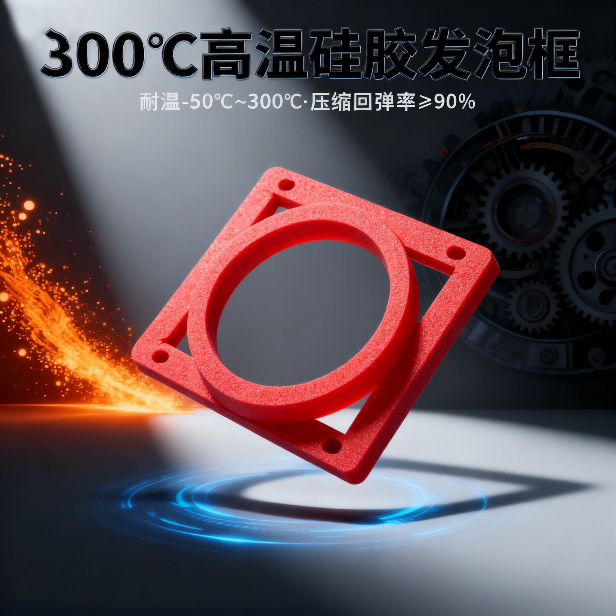 300度高温硅胶发泡框